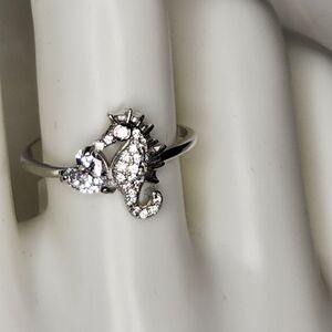 S925 Seahorse Ring